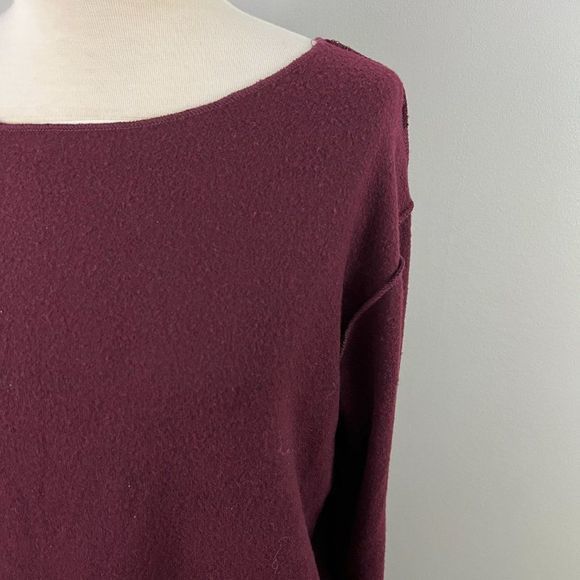 NWOT SWEET ROMEO Burgundy Deep Red Super Soft Crew Neck Sweater‎ (S) - Picture 3 of 8
